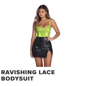 Neon yellow bodysuit